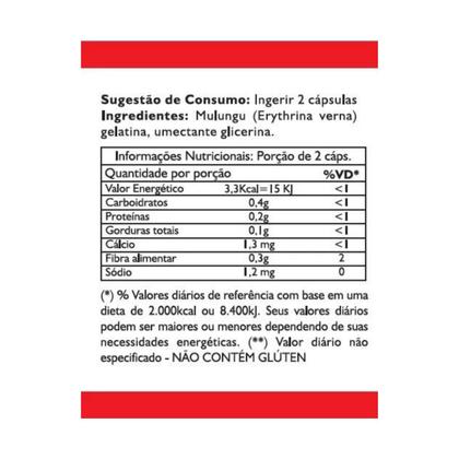 Imagem de 3 Potes Mulungu Natural 500mg Kit 360 Cáps