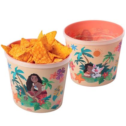 Imagem de 3 Potes Pipoca Petiscos Estampado Moana 2.1 litros Plasútil