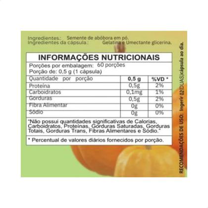Imagem de 3 Potes Semente de Abóbora Kit 180 Cáps - Status Verde