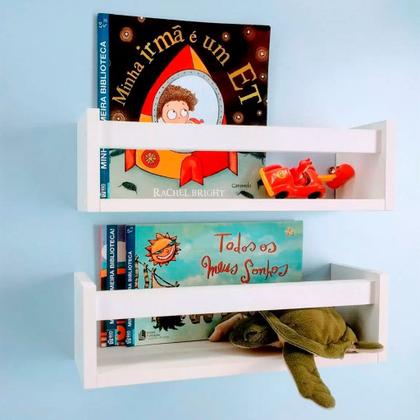 Imagem de 3 Prateleiras Revisteiro para Livros Infantis 60x12x11,5cm