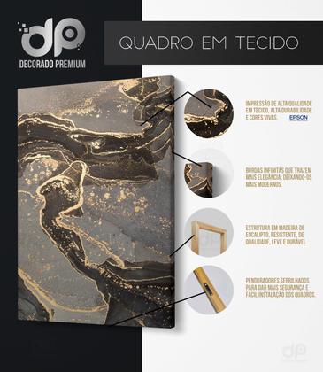 Imagem de 3 Quadros em Tecido Canvas Abstrato Explosão de Azul Arte