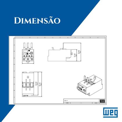 Imagem de 3 Relé Sobrecarga WEG RW67 3P 2540A P/ Contator CWM32-40