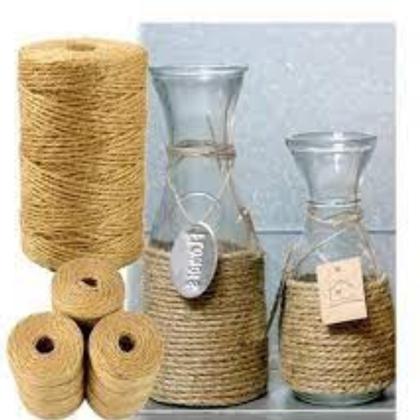 Imagem de 3 Rolos de Fio de Sisal 100% Natural sem Rasar 500/1 Rolo 1Kg com 500m APAEB