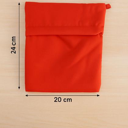 Imagem de 3 Sacos Pra Assar Batatas Poliéster Vermelho Térmico 20x24cm