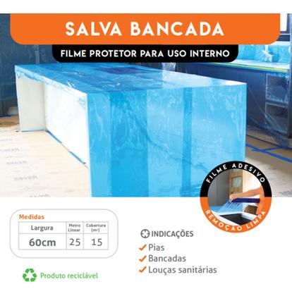 Imagem de 3 Salva Bancada Pelicula Protetora Obra 0,60mx25m Salvabras