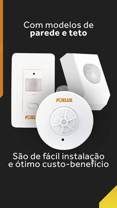Imagem de 3 Sensores De Presença De Parede 180º Bivolt Foxlux