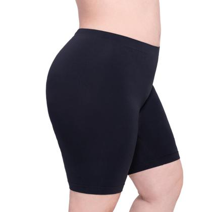 Imagem de 3 Short Sem Costura Antimicrobial Básico Feminino Modelador Com Fundilho Loba Plus Size