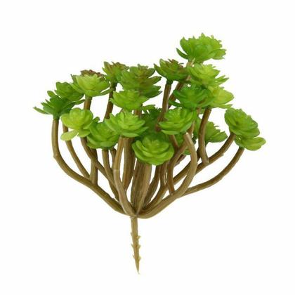 Imagem de 3 suculentas delicadas silicones 13cm planta artificial bonsai decoração enfeites não acompanha vaso - DE8863VD