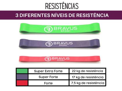 Imagem de 3 Super Mini Bands Forte, Super Forte e Super Extra Forte Bravus