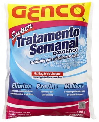 Imagem de 3 Super Tratamento Semanal Genco Para Piscina Oxigenco 400g