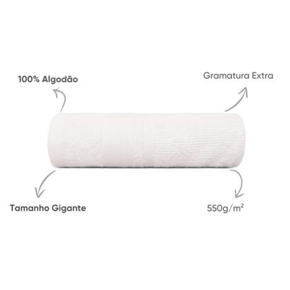 Imagem de 3 Toalhas de Rosto Grande 50cm x 80cm - Tecido Grosso 100% Algodão