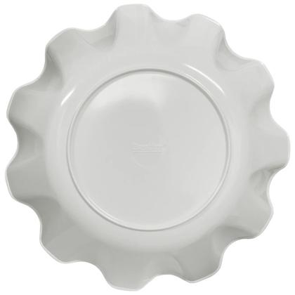 Imagem de 3 Travessas Redonda Branca Fruteira Centro de Mesa Melamina Bestfer