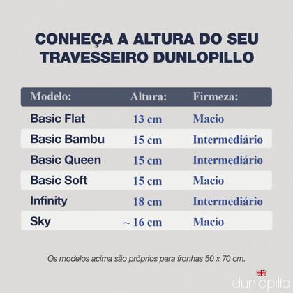 Imagem de 3 Travesseiros Basic Flat - 13cm de altura