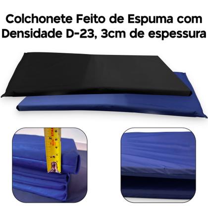 Imagem de 3 Três Colchonetes Impermeável Espuma D-23 para Treino  + 5 Cinco Fitas Faixa Elásticas Mini Band