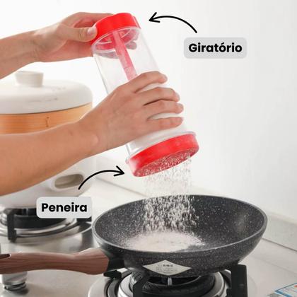 Imagem de 3 Un Tapioqueira Peneira Polvilhador Biju Armazena Tapioca Geladeira