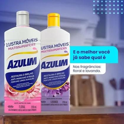 Imagem de 3 Unid. Lustra Móveis Azulim 200ml Lavanda Multi Superfícies