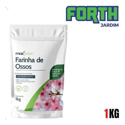 Imagem de 3 Unidades Adubo Forth Maxgreen Farinha De Ossos 1kg Baixo Odor Cheiro
