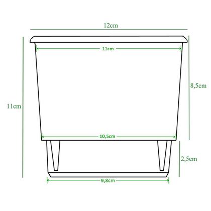 Imagem de 3 Vasos Antidengue AutoIrrigável Preto 3 Sup Treliça Raiz N2