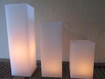 Imagem de 3 Velas Luminárias Quadradas de Chão 12x15 12x20 12x30 Casamento Coredor de Igreja