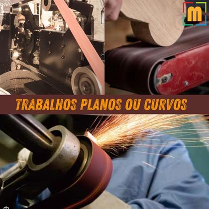 Imagem de 3 X Lixas Cinta Banda 7200X115Mm Costado Tecido Óxido