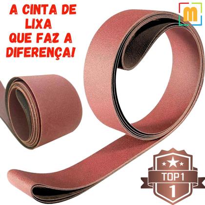 Imagem de 3 x Lixas de Cinta Banda 7200x115mm Costado Tecido Óxido Alumínio KaQi PAI