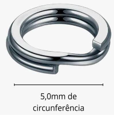 Imagem de 30 Argola Split Ring N5 P/ Isca Artificial Marine Sup 12kg