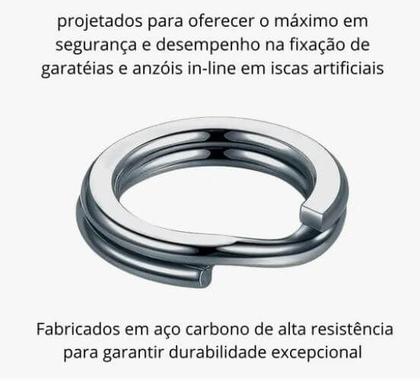 Imagem de 30 Argola Split Ring N5 P/ Isca Artificial Marine Sup 12kg