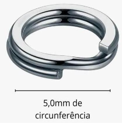 Imagem de 30 Argola Split Ring N5 Para Isca Artificial Marine Sup 12Kg