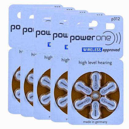 Imagem de 30 Baterias Pilhas Aparelho Auditivo Power One Tamanho 312
