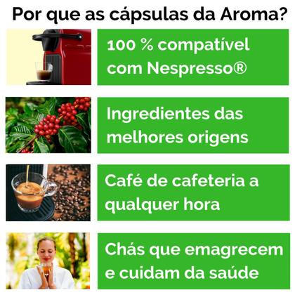 Imagem de 30 Cápsulas Para Nespresso - Degustação Café E Chá - Cápsula Aroma.