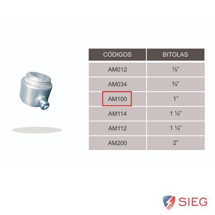Imagem de 30 Conector Unidut Múltiplo Sieg Medida 1 Polegada Alumínio