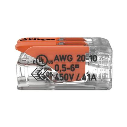 Imagem de 30 Conectores Automáticos Até 6,0MM 2 Polos 41A 221-612 - Wago