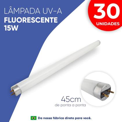 Imagem de 30 Lâmpadas Fluorescente UV-A 15w