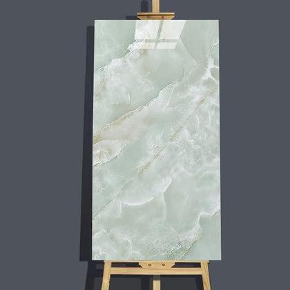 Imagem de 30 Placas Adesivas de Parede 30x60cm 3d Autocolante Mármore Branco Esmeralda Vinílico Lavável Quarto Sala