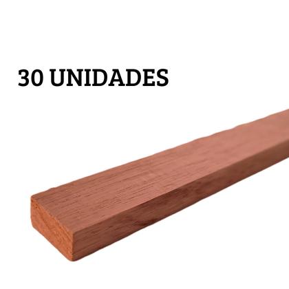 Imagem de 30 Ripas Sarrafos Eucalipto 1x2x50cm Aplainado Artesanato