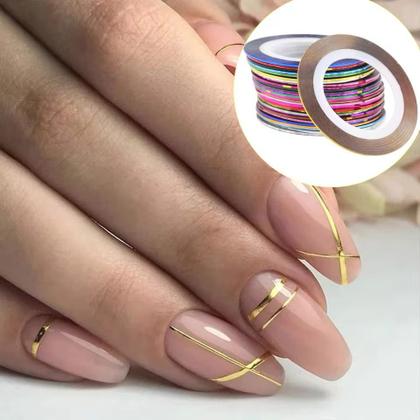 Imagem de 30 Rolos De Fita Unha Decoração Francesinha