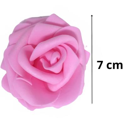 Imagem de 30 rosas de eva, sem cabo, diversas cores, 7 cm