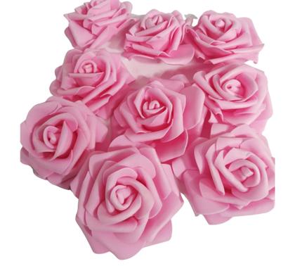 Imagem de 30 rosas de eva, sem cabo, diversas cores, 7 cm