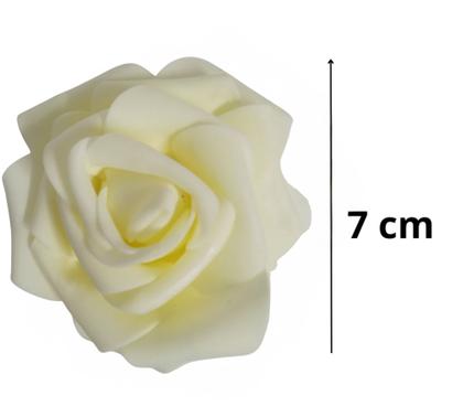 Imagem de 30 rosas de eva, sem cabo, diversas cores, 7 cm