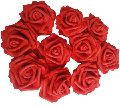 Imagem de 30 rosas de eva, sem cabo, diversas cores, 7 cm