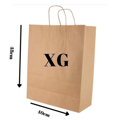 Imagem de 30 sacola kraft lisa xg bolsa delivery
