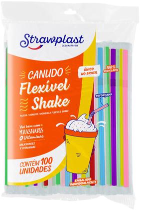 Imagem de 300 Canudo Shake Flexível Embalado Individualmente