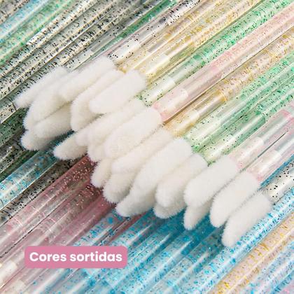 Imagem de 300 Pincel Aplicador Descartável Gloss Batom Maquiagem Limpeza Cílios