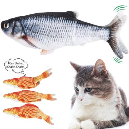 Imagem de 30cm Eletrônico pet cat toy elétrico injeção USB brinquedos de peixe brinquedos de peixe para gato cão mastigando brincando de gato mordendo brinquedo Brinquedos de Gato