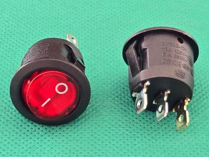 Imagem de 30x Chave Gangorra Kcd1-106 Vermelho C/Neon 3t 6/10amp