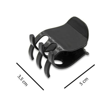 Imagem de 36 Presilha Piranha Para Prender Cabelo Tridente Média Preto