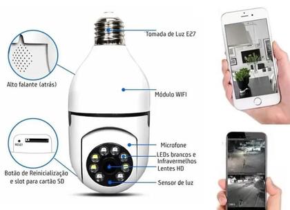 Imagem de 360 Graus Inovação: Câmera Segurança 360 Smart Wifi Externa