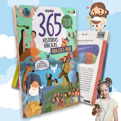 Imagem de 365 Histórias Bíblicas Para ler e Ouvir - Beatriz Hüne (Com QR Code)