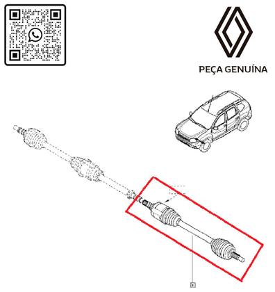 Imagem de 391015061r - semi eixo - lado esquerdo - duster 4x2