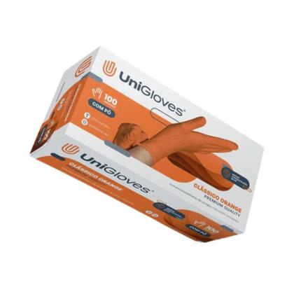 Imagem de 3cxs luvas proced látex c pó unigloves orange 100un